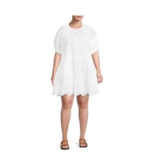 Elegant White Eyelet Dress